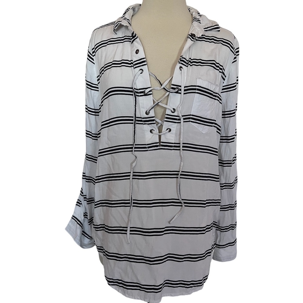 Beach Lunch Lounge Stripe blouse Size Mβ
